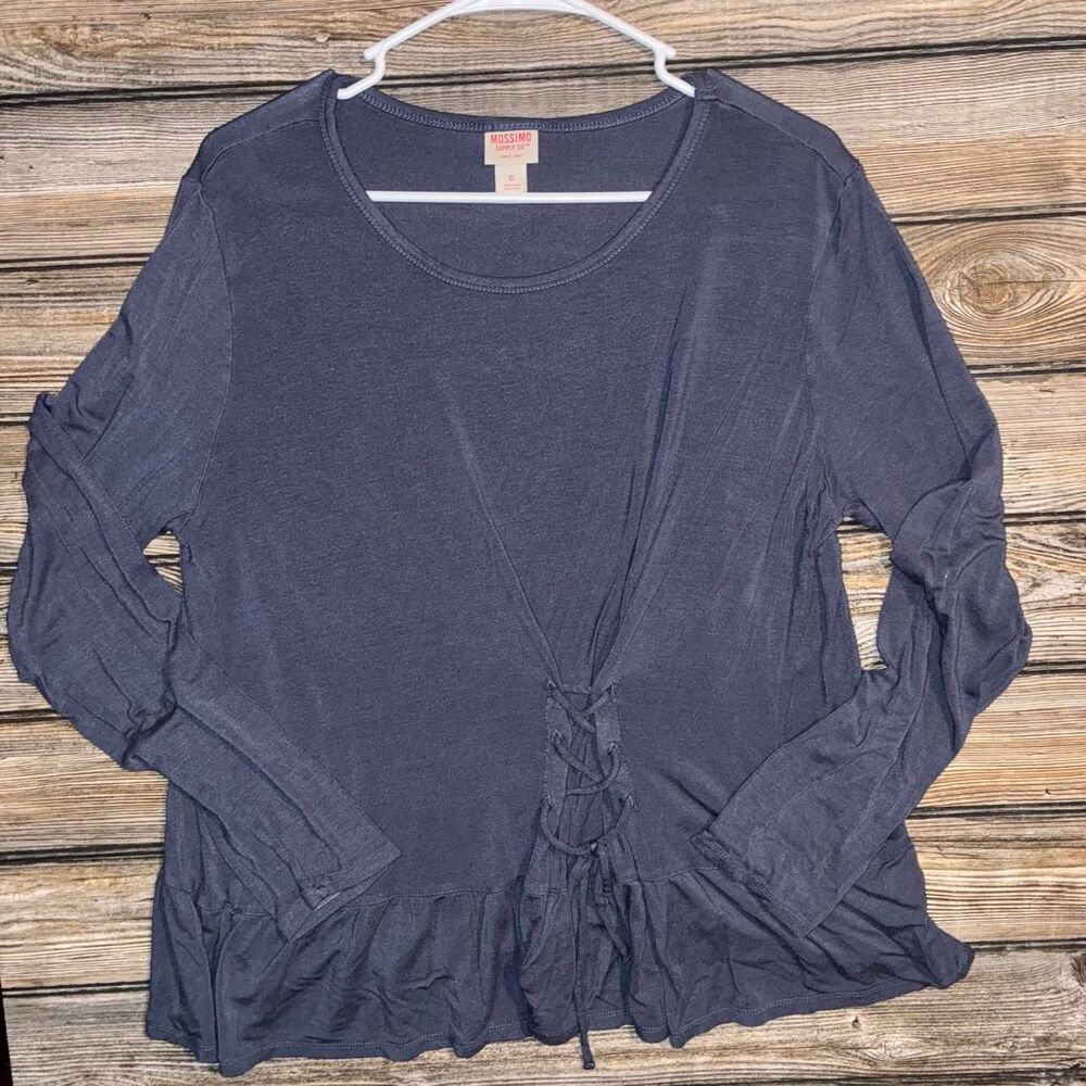 Mossimo Women's Navy and Blue Blouse